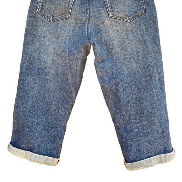 Gloria Vanderbilt Amanda Blue Capri Cuffed Jeans Size  6 - Picture 11 of 12